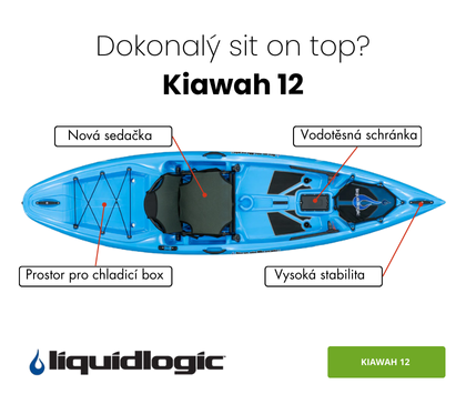 Špičkový sit-on-top kajak Liquidlogic Kiawah 12
